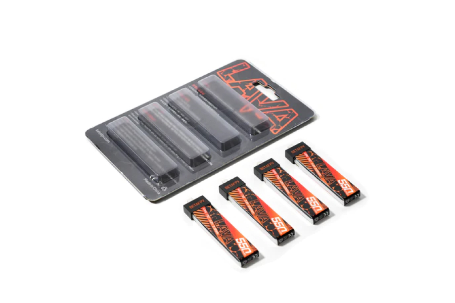 BETAFPV バッテリー LAVA 1S 550mAh 75C Battery (4PCS)【Meteor75 Pro/Meteor75 など】21309