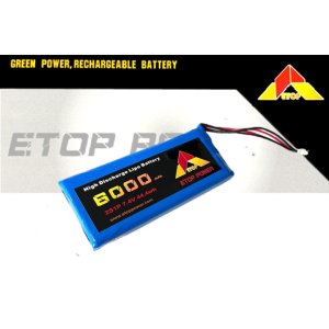 画像: ETOP 7.4V6000mAh44.4wh 2S1P　（P3系.P4系.INS系のプロポバッテリーに）【18822】