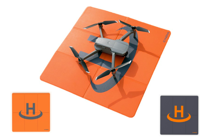 画像1: CYNOVA 50cmスクエア型 ランディングパッド　【オレンジ・ダークグレーリバーシブル)6971536489611【16774】 (1)