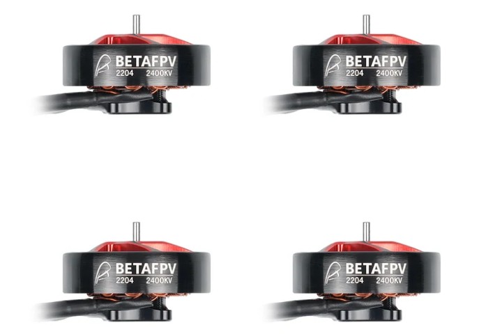 画像1: BETAFPV Pavo360/Pavo30Pro ブラシレスモーター 2204-2400KV Brushless Motors(4pcs)【推奨プロぺラ：Gemfan D76 5ブレード】【18917】 (1)
