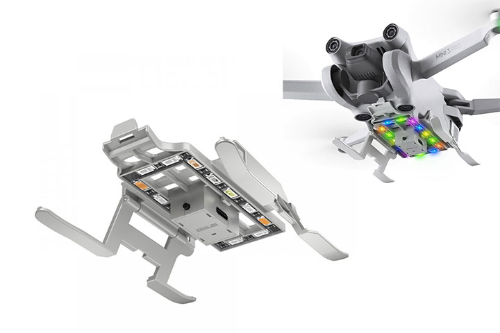 画像1: Nancy DJI Mini 3 Pro用 折りたたみランディングギア【LED付】【19761】 (1)